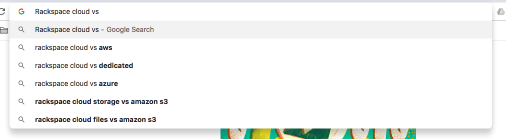 rackspace search example for content marketing